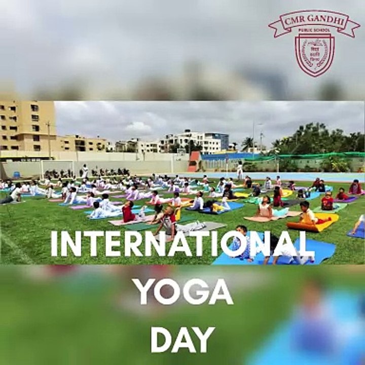 Celebrating International Yoga Day at CMR Gandhi Public School!