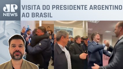 Milei, Tarcísio e Bolsonaro assistem final do jogo Brasil X Uruguai; Acacio Miranda comenta