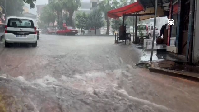 Samsun'da şiddetli yağış: Tarım arazileri su altında kaldı, iş yerlerini su bastı