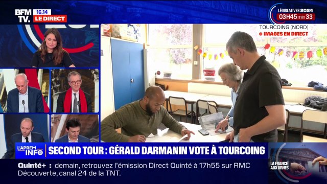 Législatives: Gérald Darmanin a voté à Tourcoing