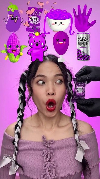 Random Purple Food ASMR Mukbang  #shorts #mukbang #asmr #eating