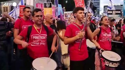 Download Video: Israele, nuova manifestazione del sabato a Tel Aviv per il rilascio degli ostaggi