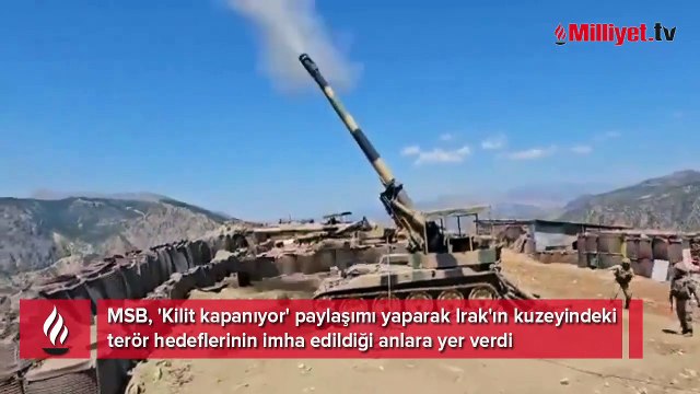 MSB 'kilit kapanıyor' diyerek paylaştı! Irak'ın kuzeyinde hedefler böyle vuruldu