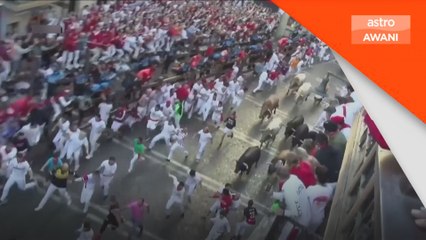 Enam cedera hari pertama Festival Larian Lembu di Sepanyol