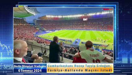 Cumhurbaşkanı Erdoğan, Türkiye-Hollanda maçını izledi