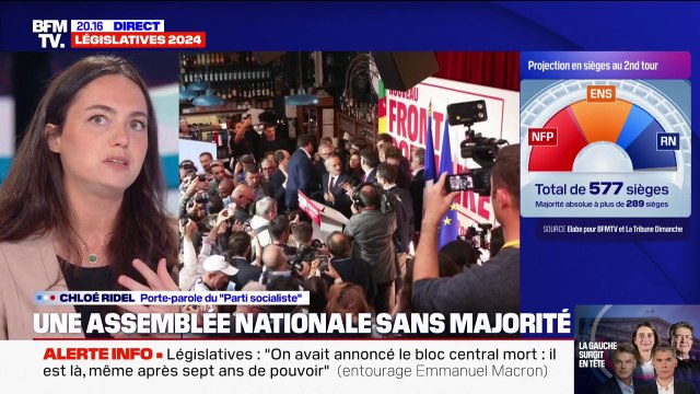 Résultats législatives: Une divine surprise qui place le Nouveau Front populaire en tête et bat le Rassemblement national , pour Chloé Ridel (PS)