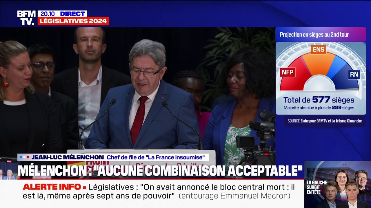 Résultats législatives 2024: "Le Nouveau Front populaire est prêt à gouverner", affirme Jean-Luc Mélenchon