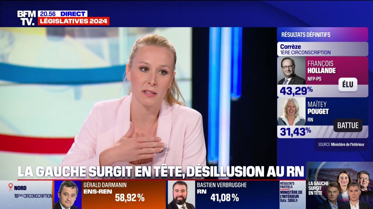 Résultats législatives 2024: "Cette Assemblée n'est pas représentative de ce que pensent véritablement les Français", pour Marion Maréchal
