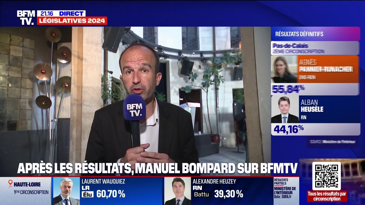NFP en tête des législatives: "Le président de la République a le devoir d'appeler au gouvernement le NFP pour mettre en œuvre son programme", affirme Manuel Bompard
