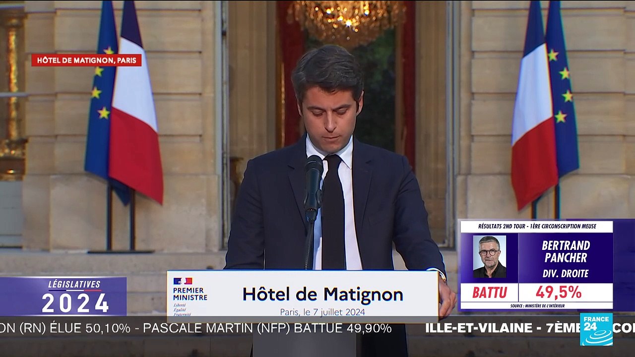 "Ce soir, une nouvelle ère commence", déclare Gabriel Attal