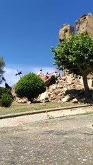 Emocionante rescate de las tres cigüeñas que cayeron con la torre