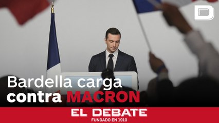 Bardella acusa a Macron a dejar a Francia «en los brazos de la extrema izquierda»