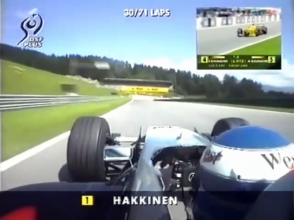 F1 – Mika Häkkinen (McLaren Mercedes V10) Onboard – Austria 1998