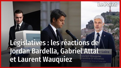 Descargar video: Législatives : les réactions de Jordan Bardella, Gabriel Attal et Laurent Wauquiez