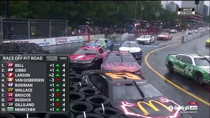 Nascar Cup Series 2024 Chicago Race Traffic Jam Pit Exit