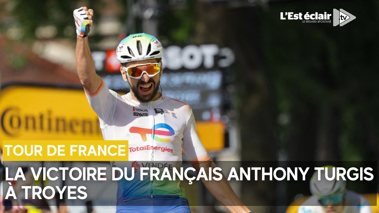 La victoire du Français Anthony Turgis à  Troyes lors de la 9e étape du Tour de France