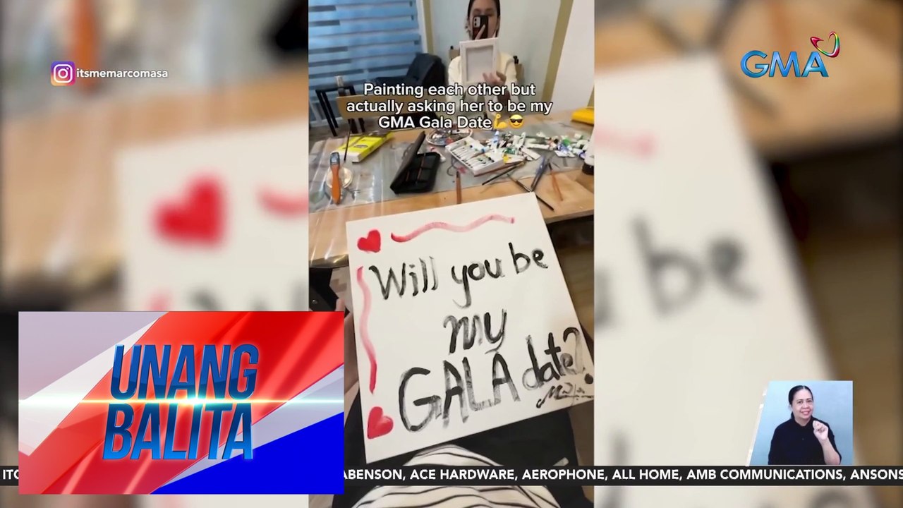 Marco Masa, idinaan ang date proposal kay Ashley Sarmiento sa "Painting each other" trend | Unang Balita
