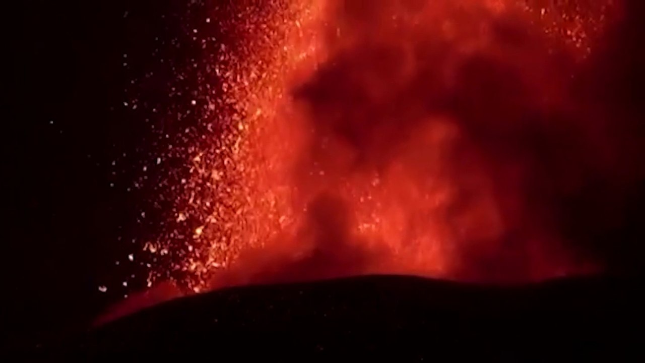 Erupción del Etna en Italia