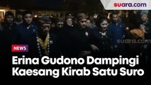 Tampil Anggun, Erina Gudono Dampingi Kaesang Pangarep Ikut Kirab Malam 1 Suro di Pura Mangkunegaran