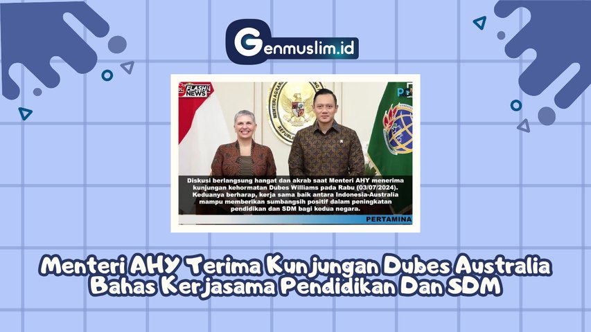 Menteri AHY Terima Kunjungan DUBES Australia Bahas Kerjasama Pendidikan dan SDM