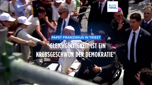 Papst Franziskus in Triest: Gleichgültigkeit ist ein Krebsgeschwür der Demokratie