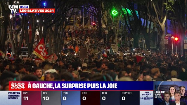 Législatives: les images des milliers de personnes célébrant la victoire surprise du Nouveau Front populaire