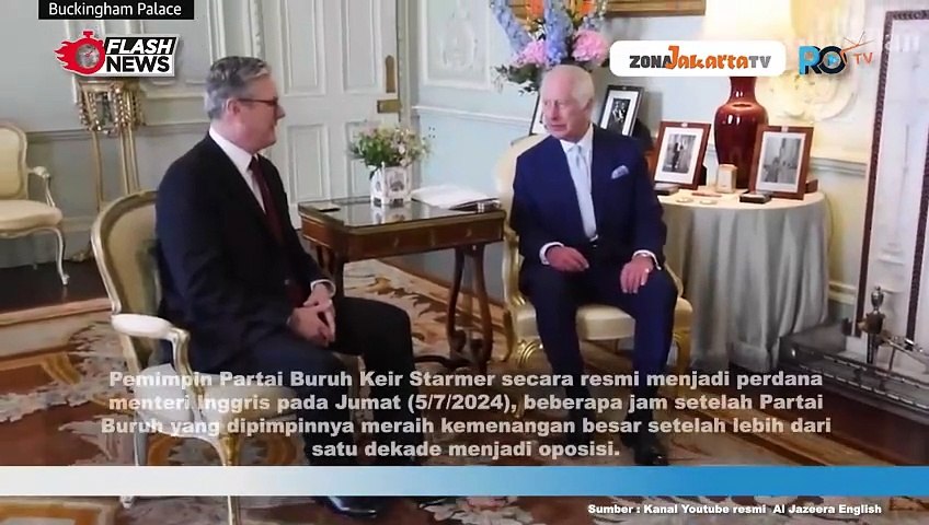 PM INGGRIS BARU KEIR STARMER JABAT TANGAN DENGAN RAJA CHARLES III DI BUCKINGHAM PALACE