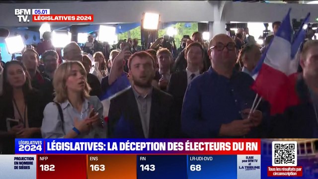 Législatives: la déception des électeurs RN à l'annonce des résultats