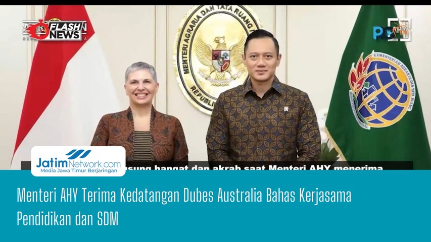 Menteri AHY Terima Kedatangan Dubes Australia Bahas Kerjasama Pendidikan dan SDM