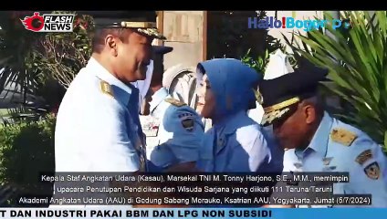 Kasau Marsekal TNI M. Tonny Harjono Pimpin Wisuda Taruna AAU, Jofanka Hendhico Raih Adhi Makayasa