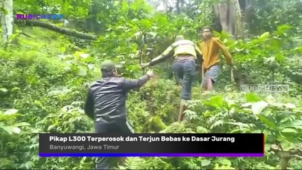 Akibat Kabut Tebal Pikap L300 Terperosok dan Terjun Bebas ke Dasar Jurang Sedalam 50 Meter di Jalur Gumitir, Seperti Ini Kondisi Sopir