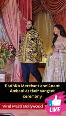 Radhika Merchant and Anant Ambani at their sangeet ceremony