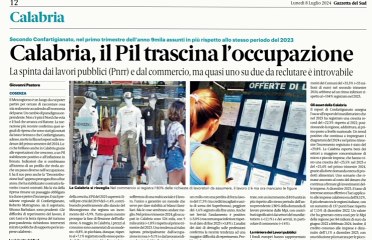 rassegna stampa calabria 8 luglio 2024