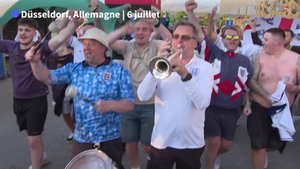 Euro-2024: supporters anglais et néerlandais fêtent la qualification en demi-finale