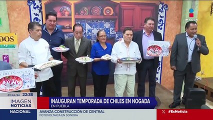 Inauguran la temporada de chiles en nogada en Puebla