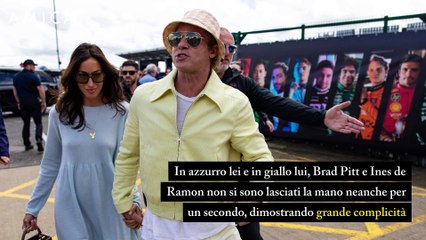 Brad Pitt e Ines de Ramon: eccoli! La coppia in love al Gran Premio