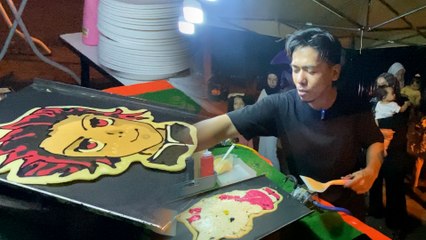 Berbaris pelanggan nak pankek kartun, harga pun murah hanya RM10