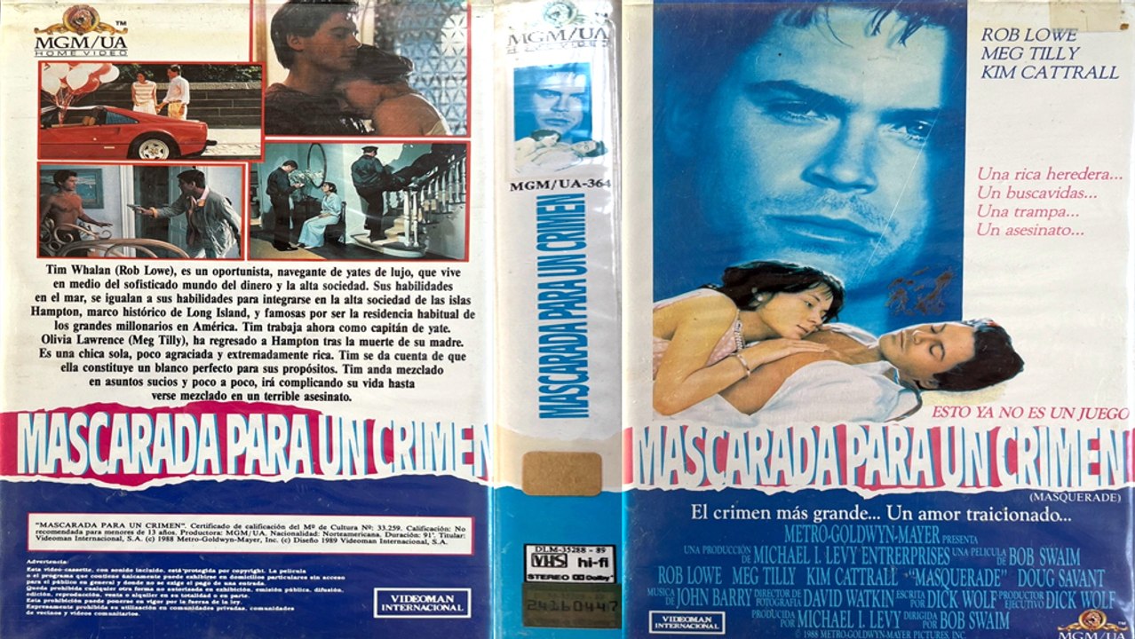 MASCARADA PARA UN CRIMEN (1988) - Tráiler Español [VHS][Castellano 2.0]