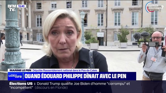 Dîner avec Édouard Philippe: C'est tout à fait normal , estime Marine Le Pen