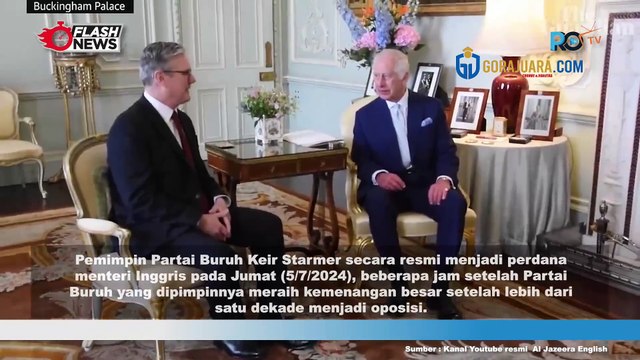 PM INGGRIS BARU, KEIR STARMER JABAT TANGAN DENGAN RAJA CHARLESS III DI BUCKINGHAM PALACE