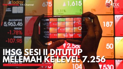 IHSG Sesi II Ditutup Melemah ke Level 7.256