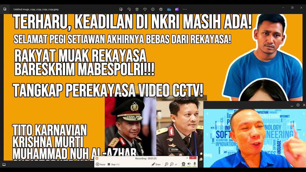 SELAMAT KEBEBASAN PEGI SETIAWAN! KEADILAN MASIH ADA DI NKRI TERCINTA!