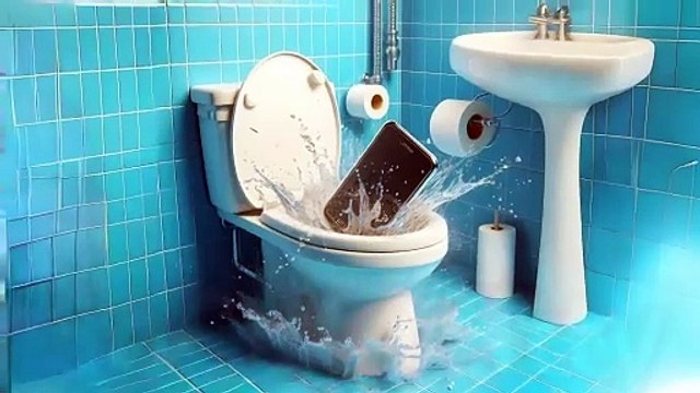 What should I do if my phone falls into the toilet? #cat #socutekitty #ai