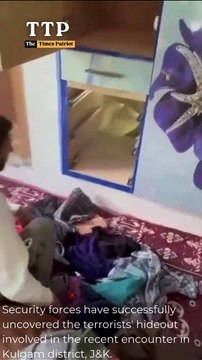 Security forces have successfully uncovered the terrorists' hideout involved in the recent encounter in Kulgam district, J&K.