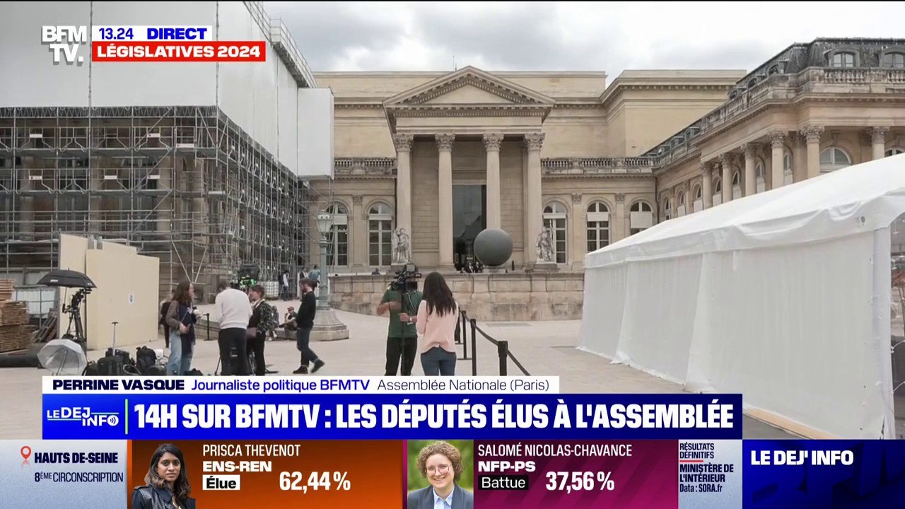 Les nouveaux députés élus arriveront à l'Assemblée nationale à 14 heures