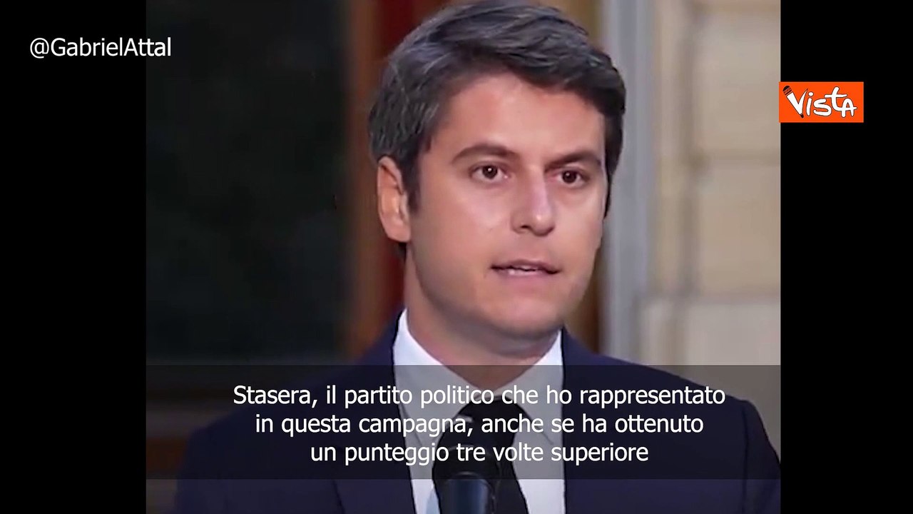 Attal: ?? stato un onore essere il primo ministro. Non abbiamo maggioranza, mi dimetto? SOTTOTITOLI