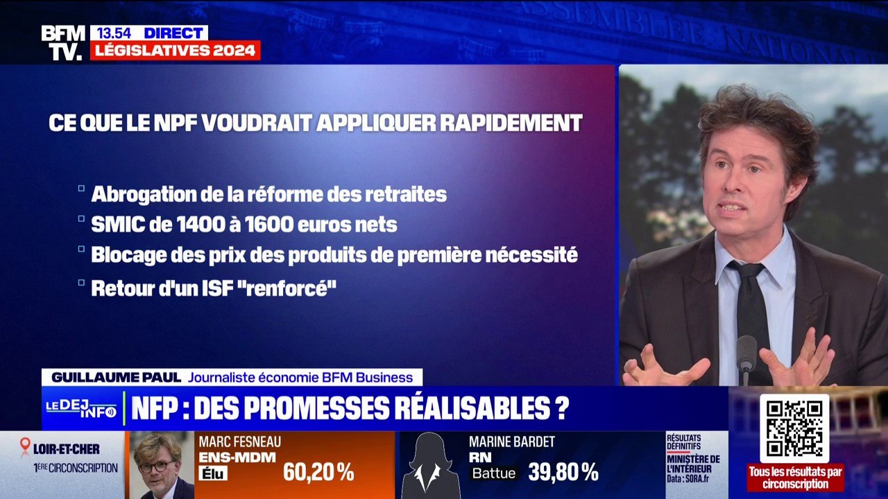 Retraites, Smic, blocage des prix: les promesses du Nouveau Front populaire sont-elles réalisables?