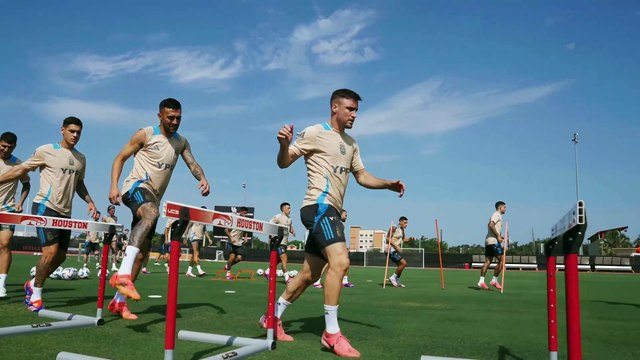 La selección de Argentina entrenó en Houston de cara a la semifinal de la Copa América