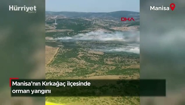 Manisa'nın Kırkağaç ilçesinde orman yangını