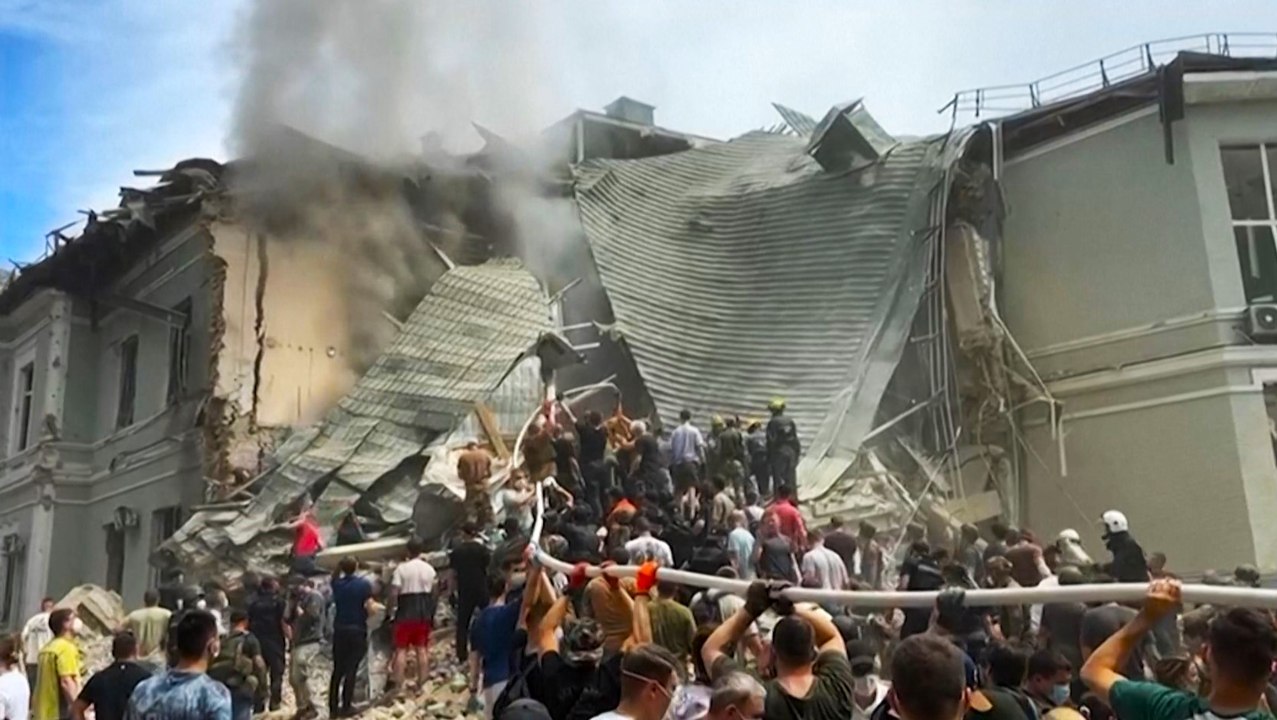 Russische Raketen treffen Kinderspital